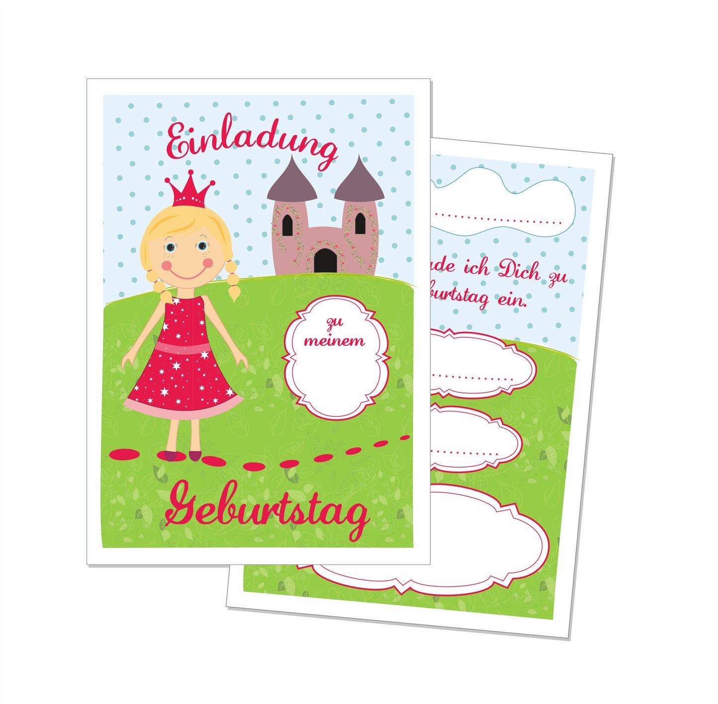 So oft drucken, wie ihr wollt: Einladung Kindergeburtstag Prinzessin Download Datei A4