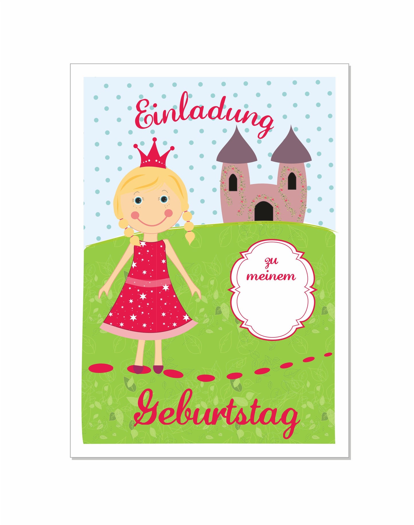 So oft drucken, wie ihr wollt: Einladung Kindergeburtstag Prinzessin Download Datei A4