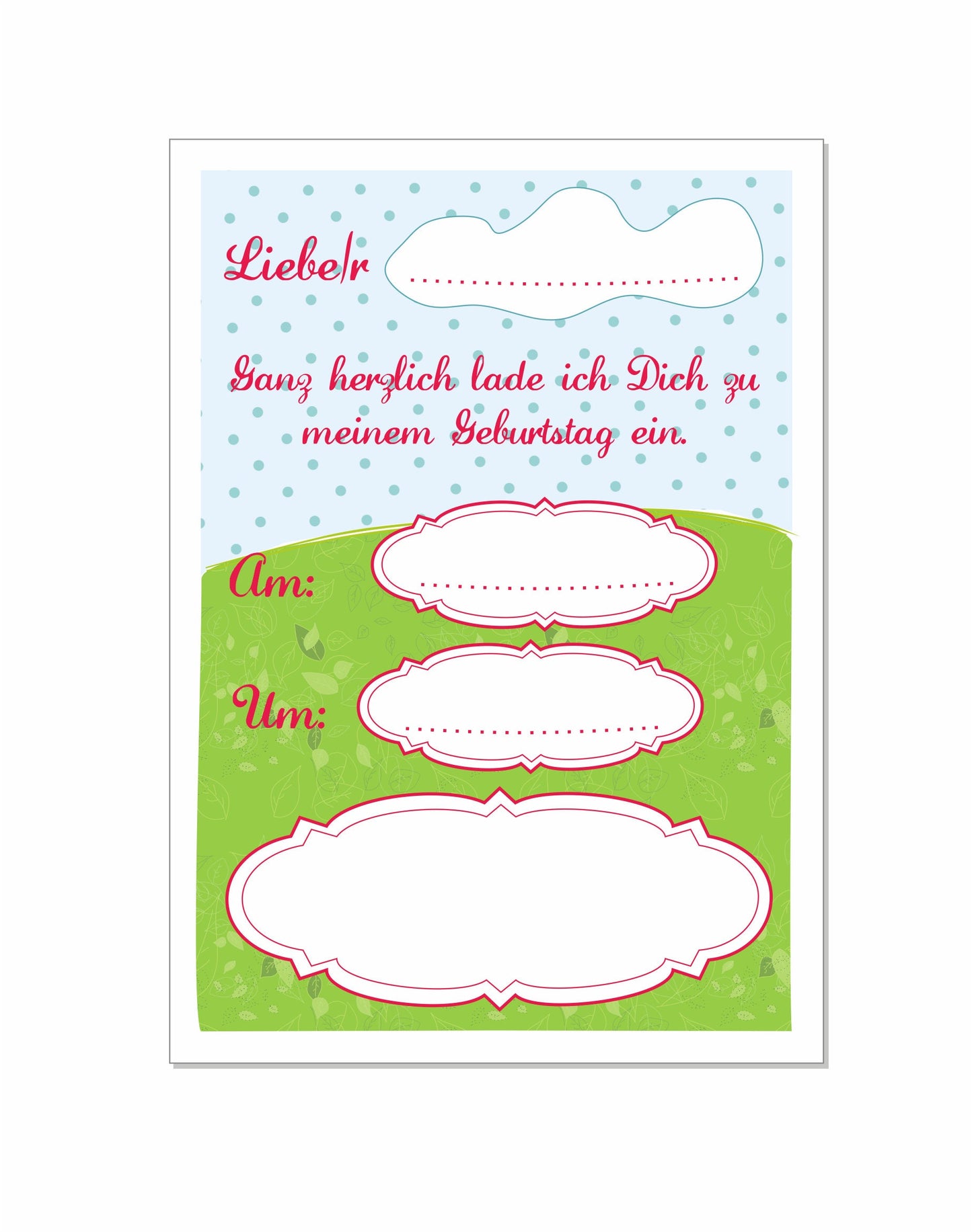 So oft drucken, wie ihr wollt: Einladung Kindergeburtstag Prinzessin Download Datei A4