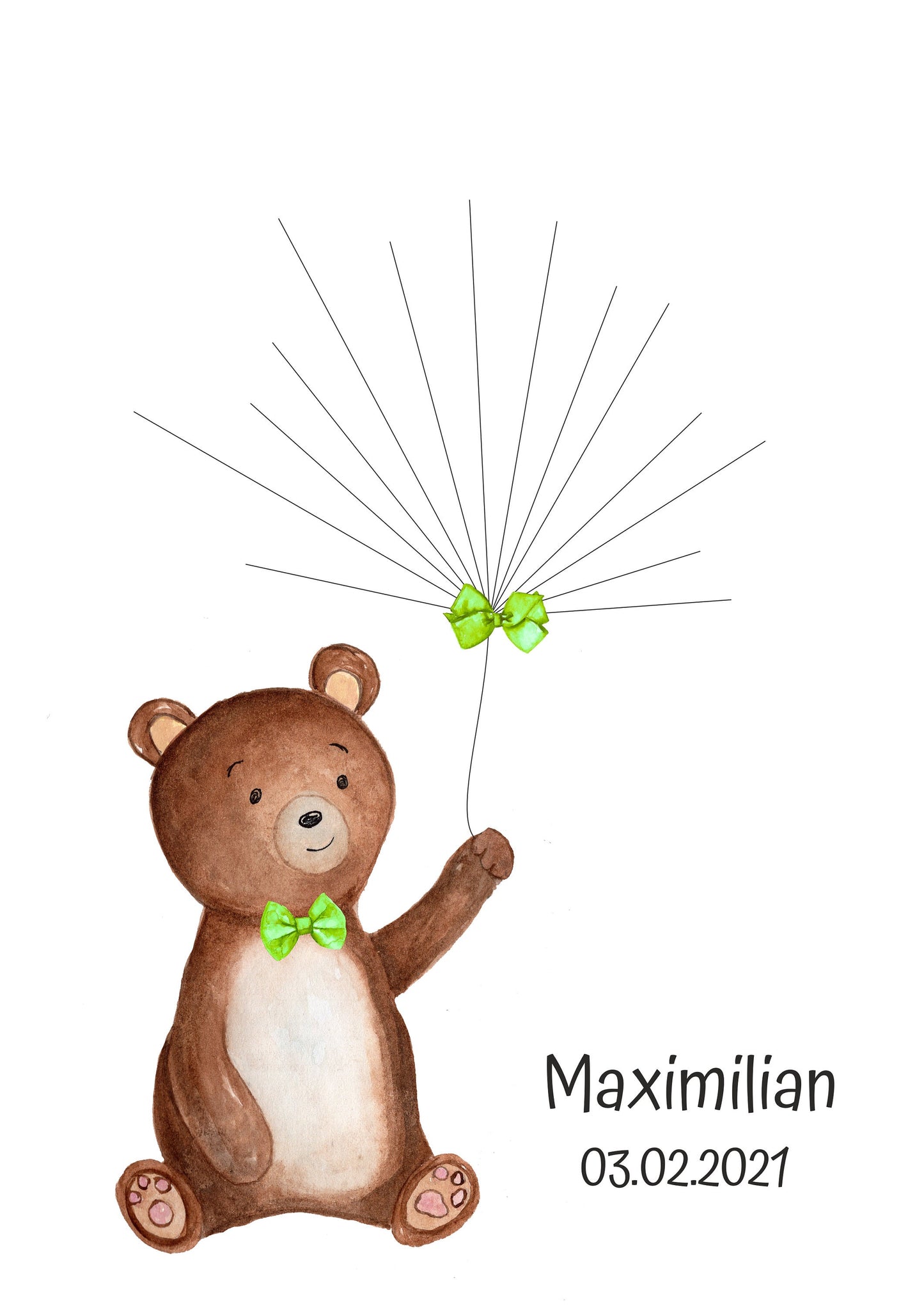 Gästebuch kleiner Bär - Geschenk zur Geburt