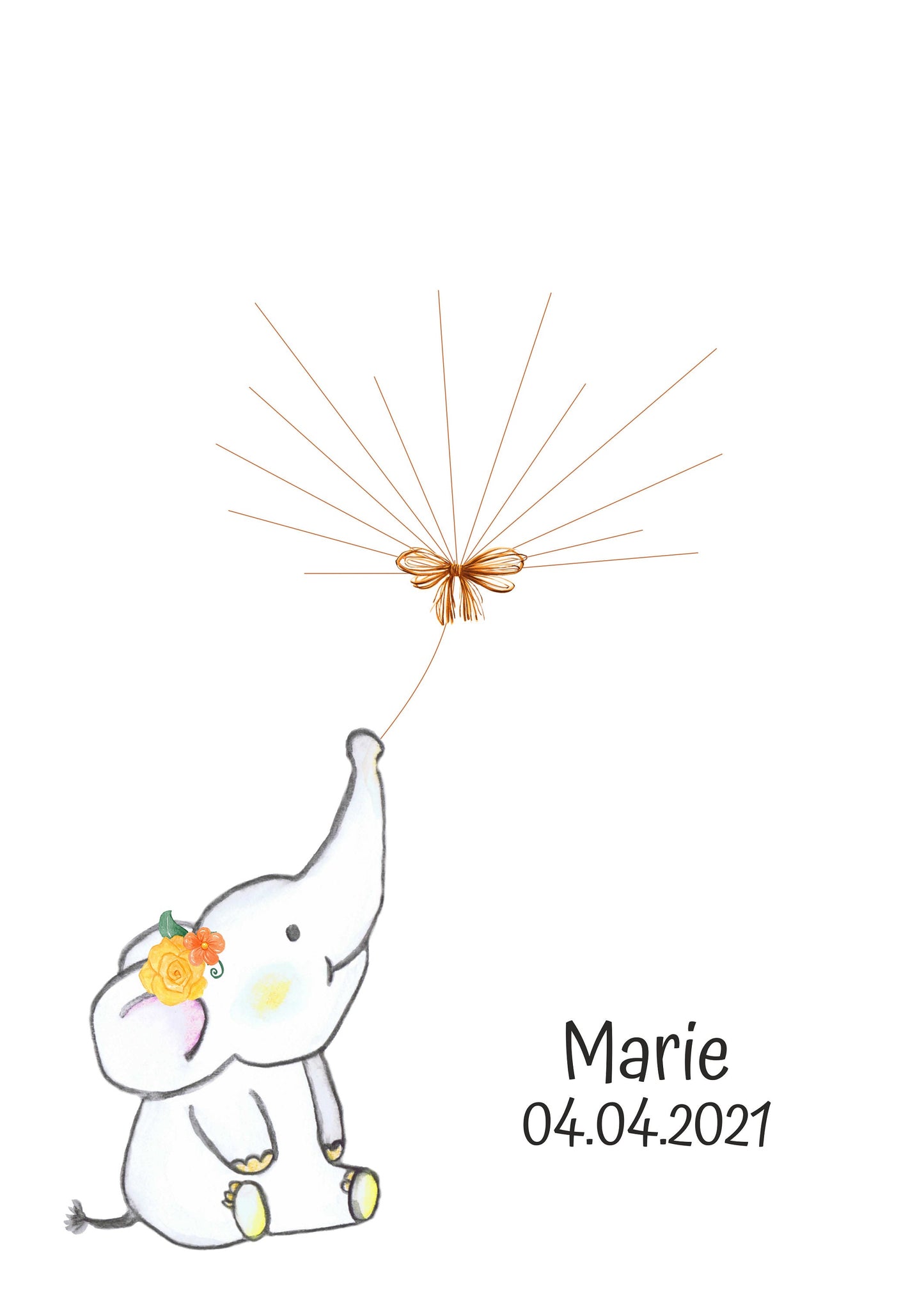 Gästebuch Kleiner Elefant Geschenk zur Geburt