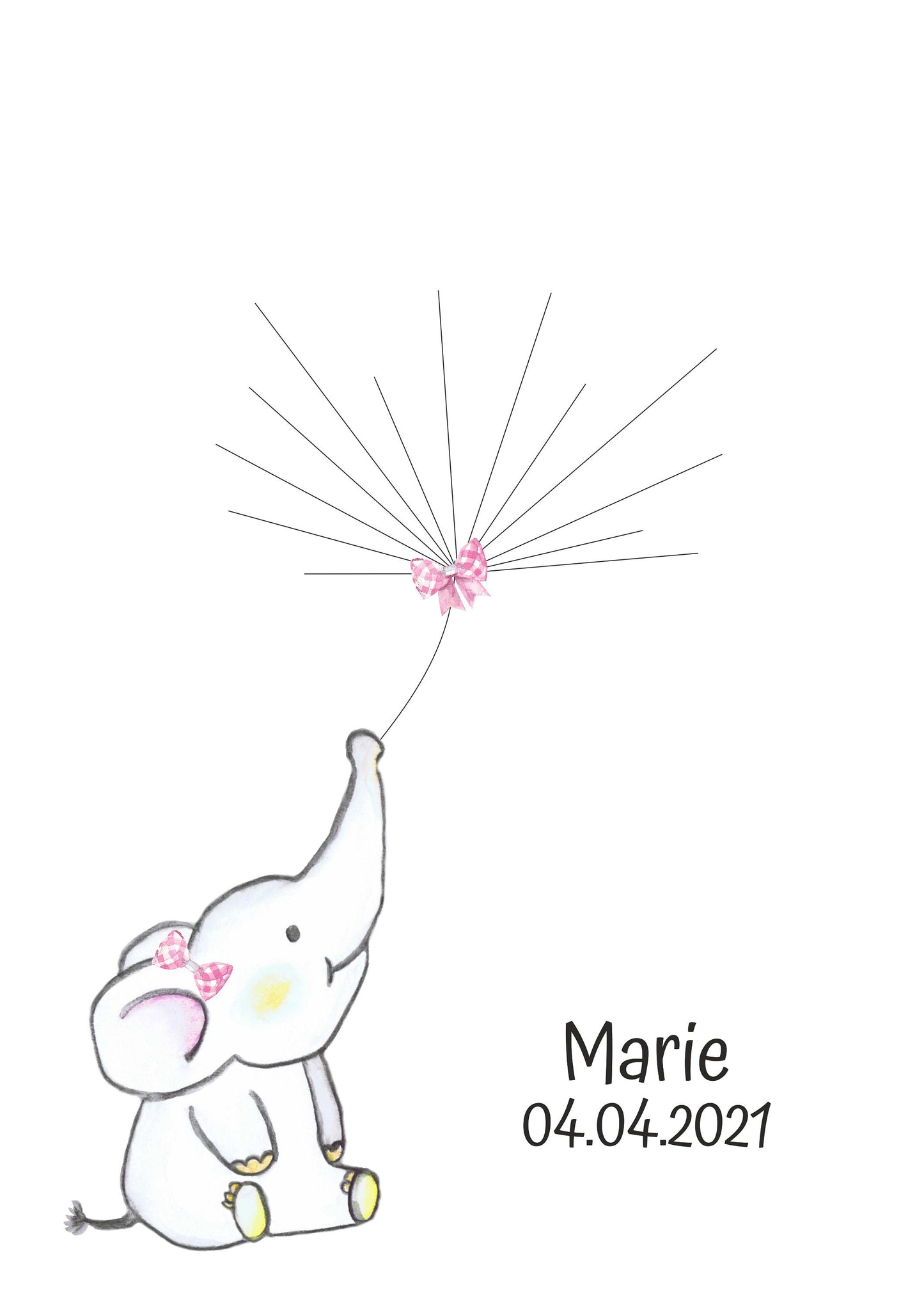 Gästebuch Kleiner Elefant Geschenk zur Geburt