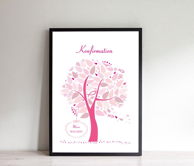 Gästebuch zur Konfirmation Poster personalisiert