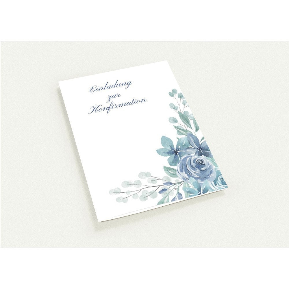 Konfirmation Einladung inkl. Druck und Umschläge
