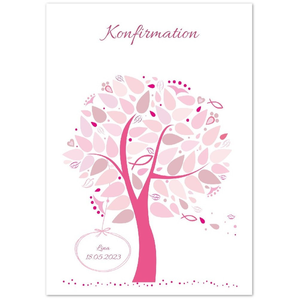 Gästebuch zur Konfirmation Poster personalisiert